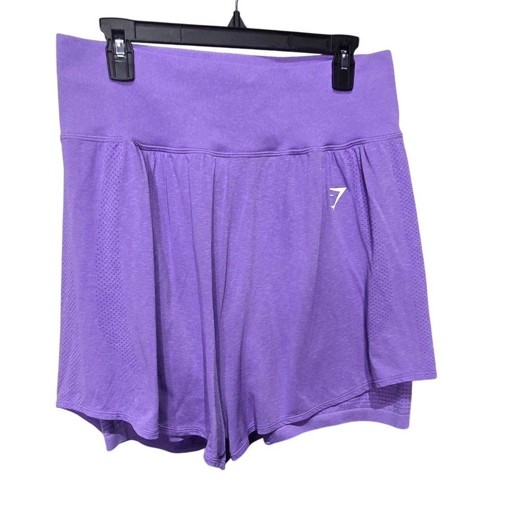 Gymshark Vital Seamless 2 in 1 Shorts Womens XXL Purple High Waist Athletic